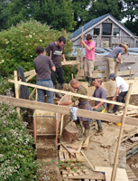 cobbing with formwork